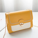 Stitching Women Summer Shoulder Crossbody Bag Chain PU Leather Ladies Messenger Bag Female Small Square Bag Clutch Bags Handbags