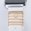 Decoration For Apple watch band Decorative Charms Diamond Jewelry iWatch/Galaxy watch 5/4/3 Bracelet silicone Strap Accessories