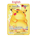 10000HP Arceus Vmax DIY Golden Pokemon Cards in English Iron Metal Pokmo Letters Kids Gift Game Collection Cards