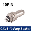 5/8" GX16 Aviation Circular Connector 2Pin3pin4pin 5pin6pin7pin8pin9pin10pin Male & Female Diameter 16mm L73 RS765 DF16 M16