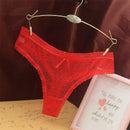 Women Sexy Lace Jacquard Thong Women&