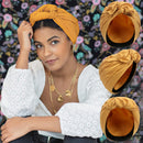 French Vintage Turban Hat Fashion Female Bandana Headband Women&