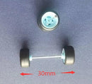 4PCS 1/64 Scale Alloy Car Model 5.2mm/11mm Size Rubber Tires + Wheels + Axles for Modified 1:64 Matchbox/Domeka/HW Model Cars