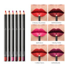 6 12Pcs/Set Waterproof Pencil Lipstick Set Pen Matte Lip Liner Long Lasting Makeup Pens Easy to Wear Non-stick Cup карандаш для