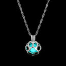 FAMSHIN Fashion Silver Color Charm Luminous Pendant Necklace Women Moon Glowing Stone Necklace Christmas Necklaces Jewelry Gifts