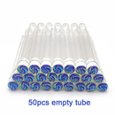 50pcs Reusable Eyelash Brush Tube Disposable Eyelash Wands Eyebrow Brush Replaceable Dust-proof Sparkling Broken Diamond Bottom