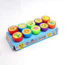 10pcs Assorted Stamps for Kids Self-ink Stamps Children Toy Stamps Smiley Face Seal Scrapbooking DIY Painting Photo Album Decor