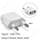 1-100pcs 4.0/4.8mm EU Plug Adapter EU US Israel To Euro KR BR Brazil Plug Converter American Travel Power Adapter Plug Socket