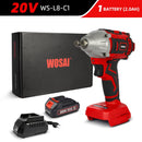 WOSAI 20V Cordless Brushless Electric Wrench Impact Wrench Socket Wrench 320N.m Li-ion Battery Hand Drill Installation