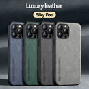 Ultra-thin Silky Feel Magnetic Phone Case For iPhone 13 11 12 14 Pro Max XS XR X 7 8Plus Luxury Texture Leather Protection Case
