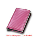Carbon Fiber Rfid Card Holder Men Wallets Money Bag Male Vintage Black Male Purse 2022 Small Leather Mini Slim Wallets Walets