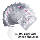 50/100pairs Eyelash Extension Paper Patches Grafted Eye Stickers 7 Color Eyelash Under Eye Pads Eye Paper Patches Tips Sticker