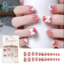 Fake Nails Art Nail Tips Press on False with Designs Set Full Cover Artificial Short Packaging Kiss Display Clear Tipsy Stick