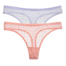 2PCS/Set Lace Sexy G-String Thongs Transparent Women&