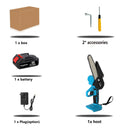 4 Inch/6 Inch Mini Electric Saw Chainsaw Fruit Tree Woodworking Garden Tools Hand Held Wood Cutters For Makiita 18V Battery