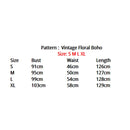 90s Vintage Boho Fashion Women's Summer V Neck Long Maxi Floral National Chiffon Dress Party Beach Dress Flower Sundress Y2k