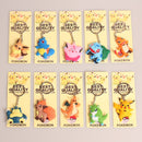 Pokemon Anime Marowak Abra Gengar Ponyta Porygon Alloy Silicone Keychain Accessories Pendant Bag Key Ring Pendant Birthday Gifts