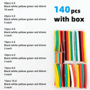 140/150 PCS Boxed 2:1 Times Shrink Electronic DIY Heat Shrink Tube Set Thermoresistant Tube Wire Connection Insulated Polyolefin