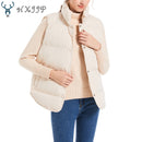 HXJJP Down Cotton Sleeveless Jackets Women Short Puffer Inflatable Vest Autumn Winter Loose Outerwear Bread Waistcoat 709