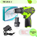 YIKODA 12V 16.8V 21V 25V Electric Screwdriver Cordless Drill Rechargeable Lithium Battery Mini Wireless Power Driver Tools