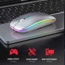 Bluetooth 5.0 Wireless With USB Rechargeable RGB Mouse BT5.2 For Laptop Computer PC Macbook Gaming Mouse 2.4GHz 1600DPI