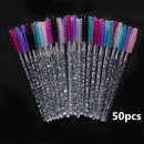 Disposable Crystal Eyelashes Brush Comb 25/50Pcs Eye Lashes Extension Mascara Wands Makeup Professional Makeup Beauty Tool