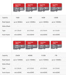 Sandisk Ultra Micro SD 128GB 32GB 64GB 256GB 400GB 512GB 1TB Micro SD Card SD/TF Flash Card Memory Card 128 gb microSD for Phone