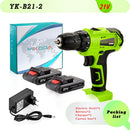 YIKODA 12V 16.8V 21V 25V Electric Screwdriver Cordless Drill Rechargeable Lithium Battery Mini Wireless Power Driver Tools