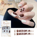 Fake Nails Art Nail Tips Press on False with Designs Set Full Cover Artificial Short Packaging Kiss Display Clear Tipsy Stick