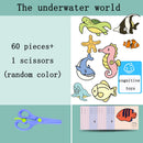 96 Pcs/Set Cartoon Color Paper Cutting Toys DIY Kids Craft Animal Handcraft Paper Art Learning Educational Toy