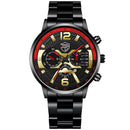 2022 Fashion Mens Stainless Steel Watches Luxury Men Sports Quartz Wrist Watch Male Business Casual Leather Watch reloj hombre