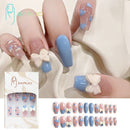 Fake Nails Art Nail Tips Press on False with Designs Set Full Cover Artificial Short Packaging Kiss Display Clear Tipsy Stick