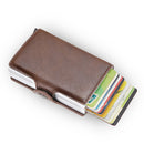 Top Quality Rfid Wallet Men Money Bag Mini Purse Male Aluminium Card Wallet Small Clutch Leather Wallet Thin Purse Carteras 2022