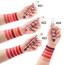 5 In 1 Matte Lipstick Kit Combo Strip Velvet Sexy Red Lip Tint Non-stick Cup Lip Gloss Lip Oil Makeup Lips Cosmetic Set