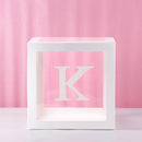 Baby Shower Box Custom Alphabet Name Transparent Balloon Box Birthday Party Decoration Kids DIY Wedding Baby Shower Suppiles