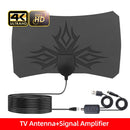 Kebidumei TV Antenna 4K 8K 25DB High Gain HD TV DTV Box Digital EU Plug 3000 Miles Booster Active Indoor Aerial Flat Design