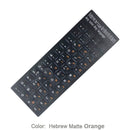 SR Standard Matte 3 in 1 Hebrew 15 Kinds Keyboard Stickers Language-English Arabic Russian Letter Film for PC Laptop Accessories