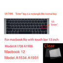 Keyboard cover for Apple Macbook pro13/16/15 Air13 inch All series Laptop silicone Case Clear Protector Skin A2442 A2337 EU/US