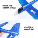 Airplane Launcher Toy Children Bubble Catapult Plane Catapult Gun Outdoor EPP Foam Airplane Launcher Shooting Game Toy for Kids