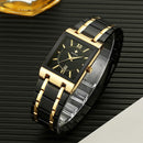 Relogio Masculino WWOOR Gold Watch Men Square Mens Watches Top Brand Luxury Golden Quartz Stainless Steel Waterproof Wrist Watch