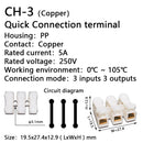 CH1 CH2 CH3 CH4 Quick Splice Lock Wire Connectors 1/2/3/4Pins Copper Electrical Cable Terminals For Easy Safe Splicing Into Wire