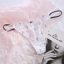 Cute Girls Ladies Mesh T-Back T-String Thongs Sexy Panties Transparent Strawberry Cherry Low-Waisted Seamless Underwear Women