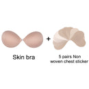 Silicone Bra Invisible Push Up Sexy Strapless Bra Stealth Adhesive Backless Breast Enhancer For Women Lady Nipple Cover