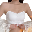 Strapless Bra Large Size Thin Section Gather Lace Non-Slip Bras Invisible Bra Lift Push Up Beautiful Back Women&