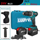 21V 13MM Brushless Electric Drill 115N/M 4000mah Battery Cordless Screwdriver With Impact Function Can Drill Ice Power Tools
