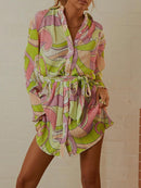 Sexy Green Pleated Women&