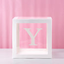 Baby Shower Box Custom Alphabet Name Transparent Balloon Box Birthday Party Decoration Kids DIY Wedding Baby Shower Suppiles