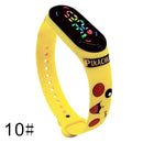 Pokemon Strap LED Electronic Watch Fashion Colorful Bracelet Touch Waterproof Anime Character Pikachu Educational Children&