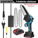 21V Portable Mini Electric Pruning Saw Rechargeable chainsaws Wood Spliting Chainsaw Woodworking Tool for Orchard Branch Clip