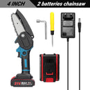 21V Portable Mini Electric Pruning Saw Rechargeable chainsaws Wood Spliting Chainsaw Woodworking Tool for Orchard Branch Clip